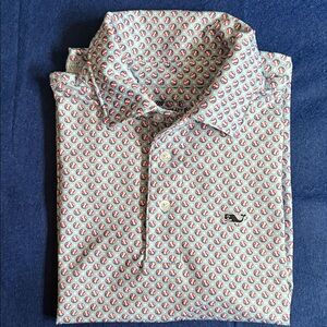 Vineyard Vines Baseball Patterned Button-Up Shirt